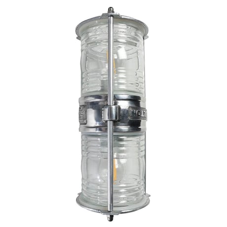 ALUMINUM TWIN GLASS WALL LAMP