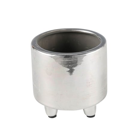 Silver pot with legs