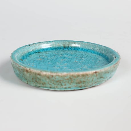 GLAZED EARTHENWARE POT S TURQUOISE（4号）