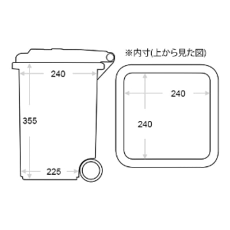PLASTIC TRASH CAN 18L GRAY