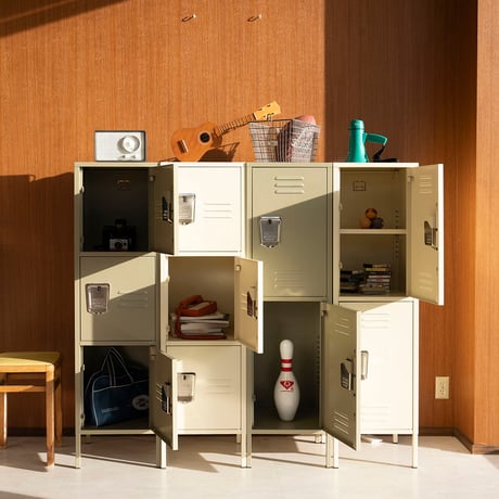 STEEL LOCKER 3DOOR MOSS GRAY