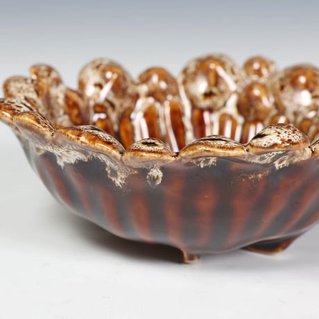 BROWN BEECH DECOR BOWL