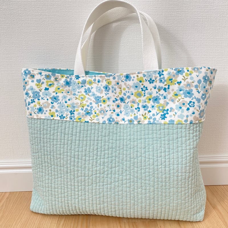 ヌビ レッスンバック 上履き袋 体操服袋 ミントカラー | honoka_handmade_