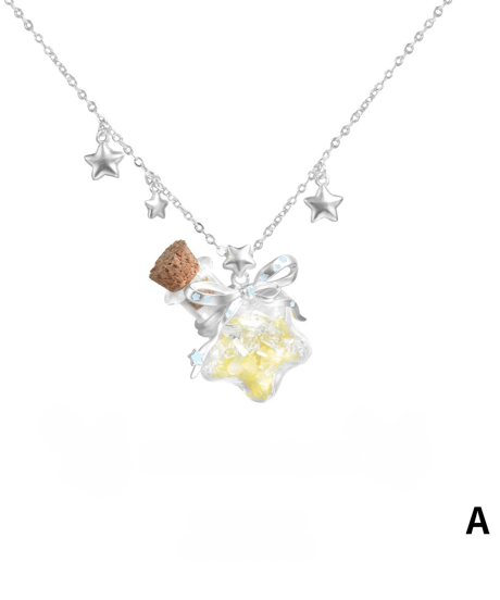 Wishing star bottle necklace