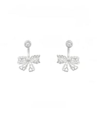 Ribbon love silhouette pierce