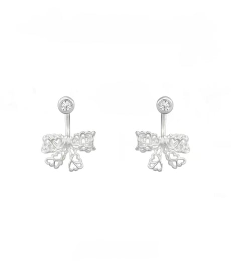 Ribbon love silhouette pierce