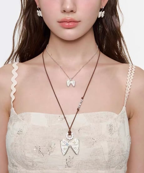 Bloom ribboncord necklace