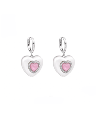 Pink heart in heart pierce