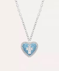 Azure cross heart necklace