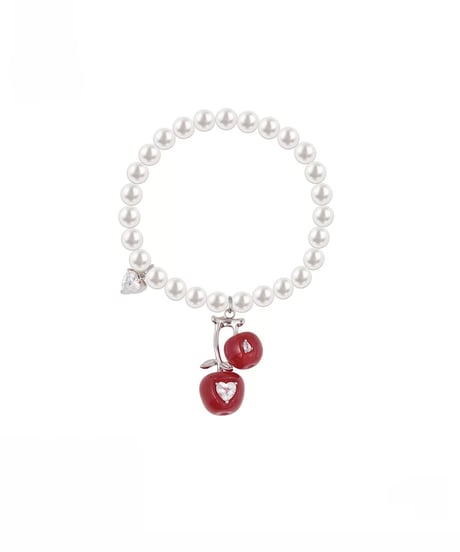 Cherry pearl bracelet