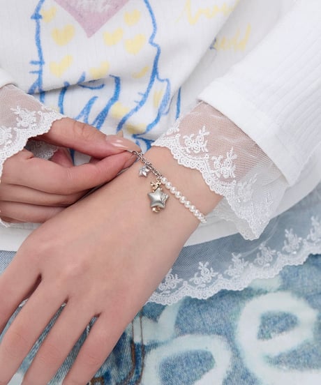 Cat star charm bracelet