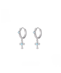 Blue cross charm pierce