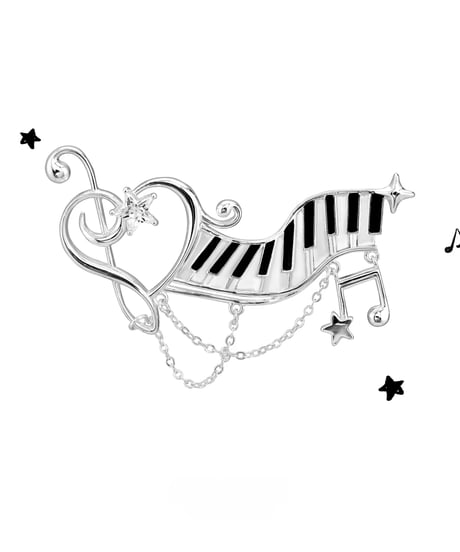 Melody charm brooch