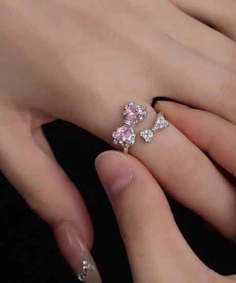 Pink flutter ring