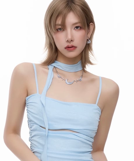 Blue moon star necklace
