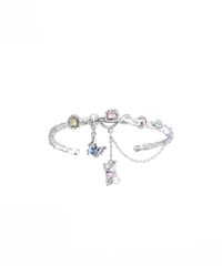 Gem stones charm bracelet