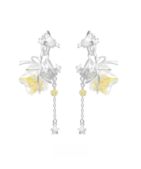 Wishing star bottle chain pierce