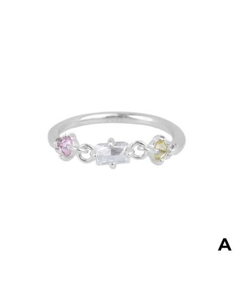 Colorful stones ring