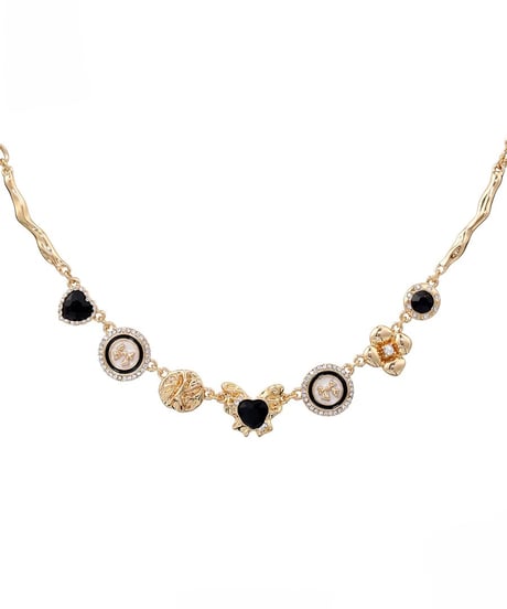 Classic black heart necklace