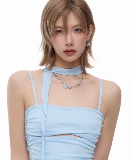 Blue moon star necklace