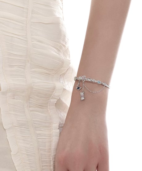 Gem stones charm bracelet