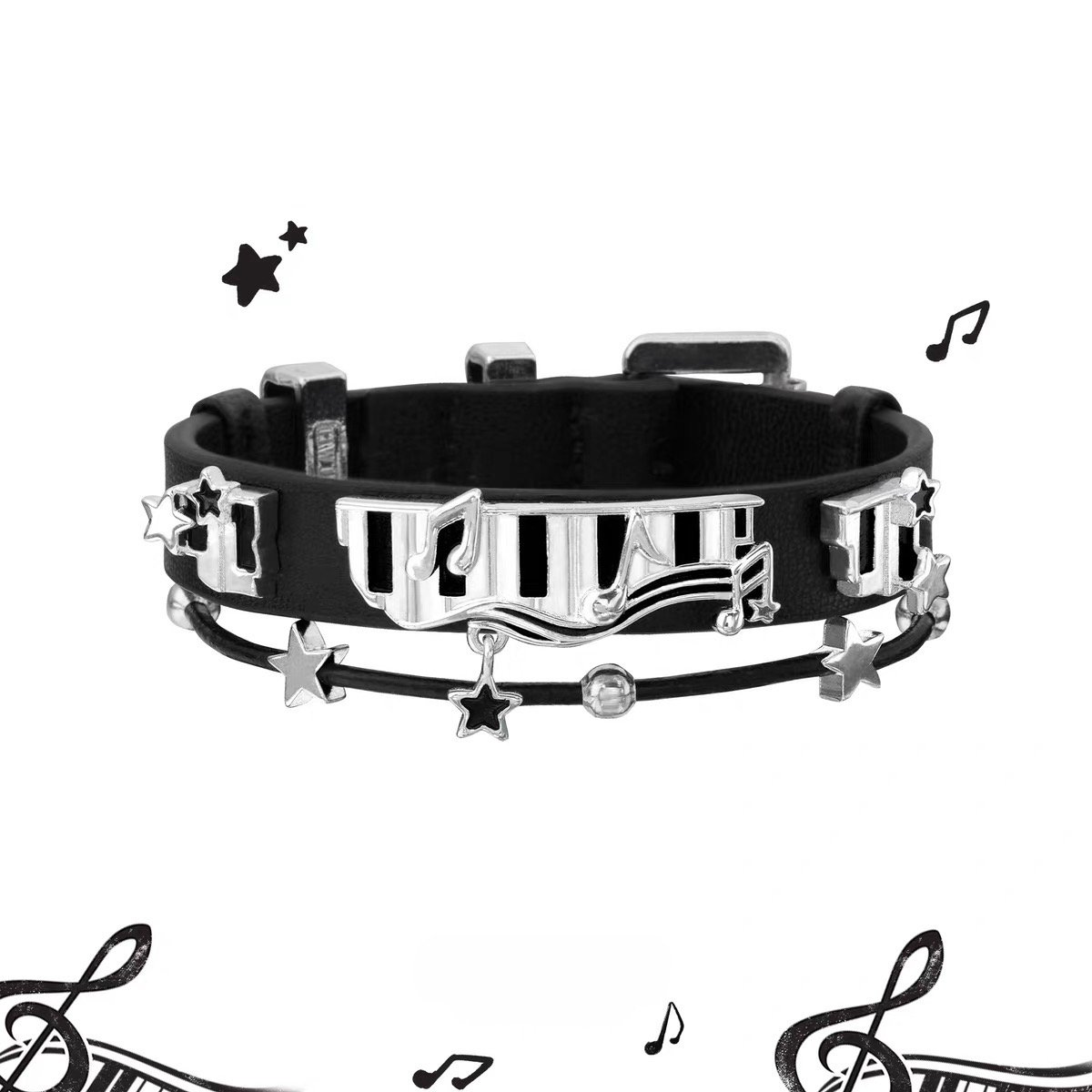 Melody black bracelet | NOVER