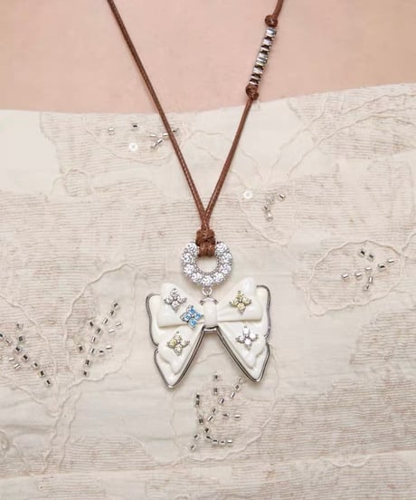 Bloom ribboncord necklace