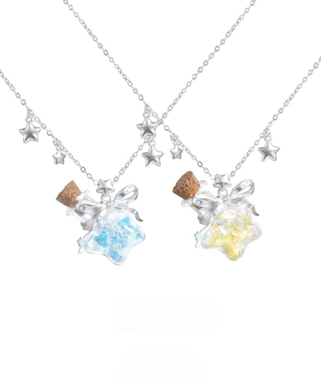 Wishing star bottle necklace
