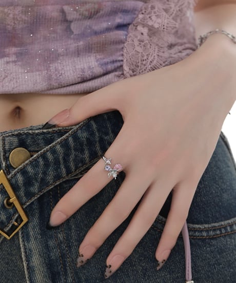 Colorful butterfly ring