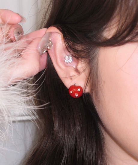 Apple star pierce & earcuff