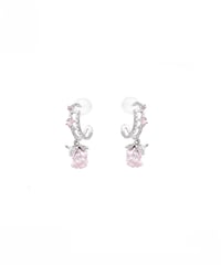 Pink roses bloom pierce