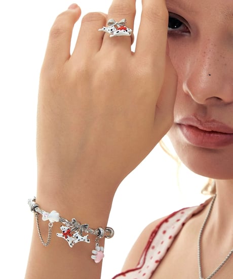 Two dog silver bracelet