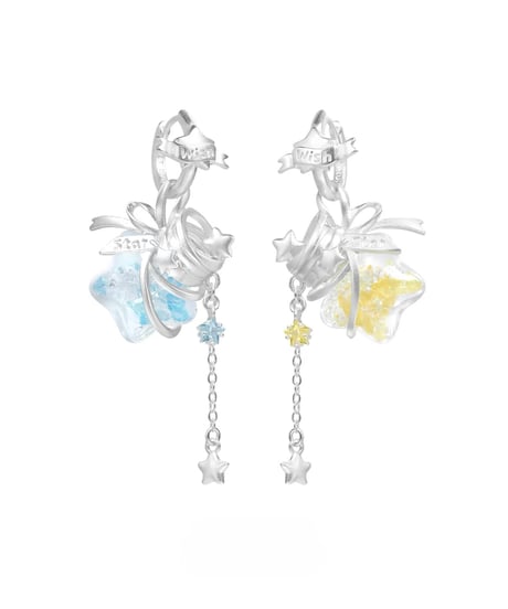 Wishing star bottle chain pierce