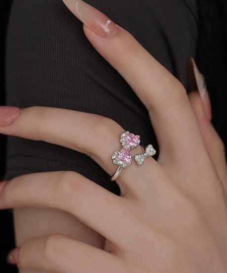 Pink flutter ring