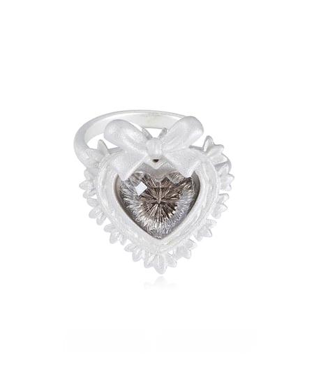 Frozen heart bow ring
