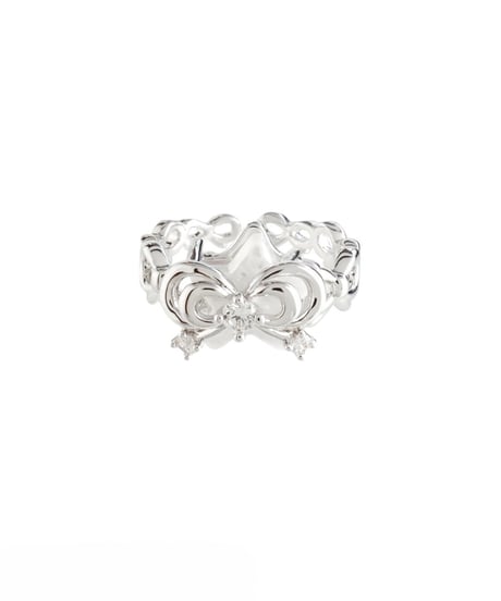 Ribbon star pearl ring