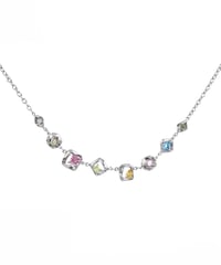 Distorted colorful stones necklace