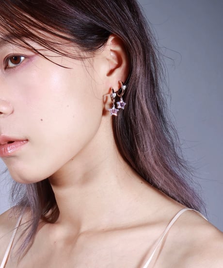 Clear star & heart pierce