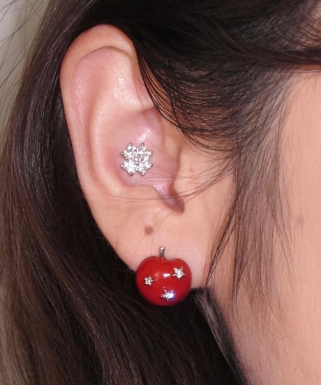 Apple star pierce & earcuff