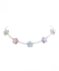 Five-color flowers necklace
