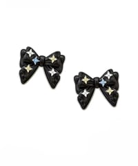 Bloom black ribbon pierce