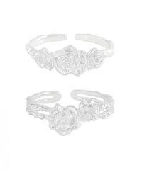Rose silver ring