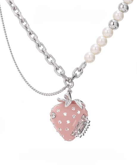 Strawberry mix chain necklace
