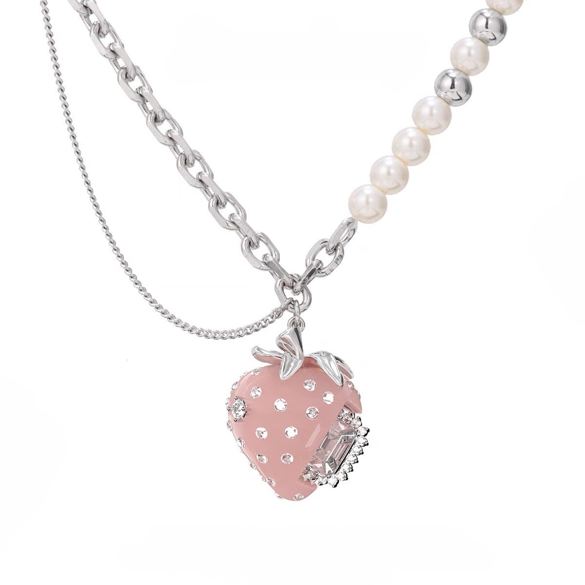 Strawberry mix chain necklace | NOVER