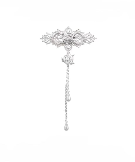 Rose veil brooch