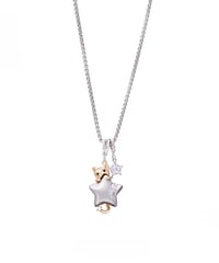 Cat hugging star necklace