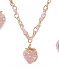 Strawberry gold mix necklace