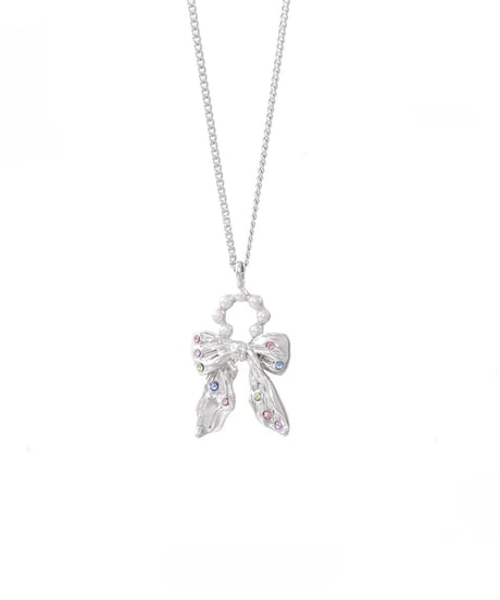 Colored ribbon necklace