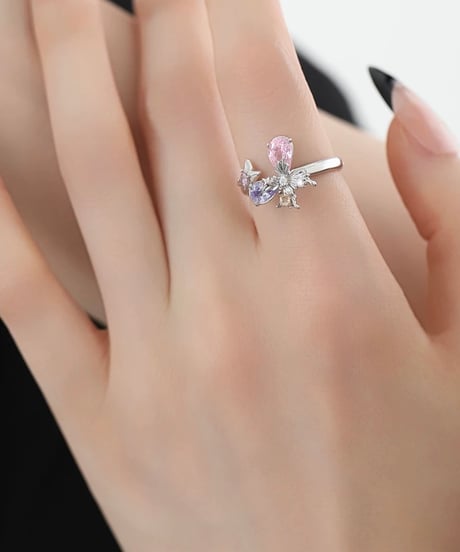 Colorful butterfly ring