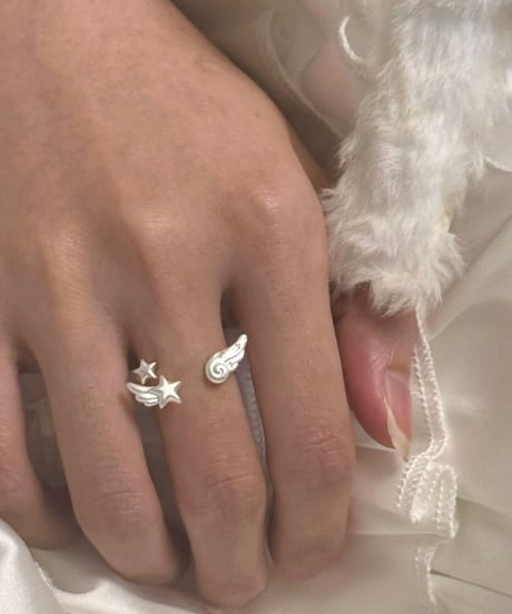 Angel blue star ring